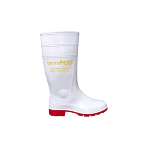 Terrapod Builder Gumboot - NSTC - White/Red