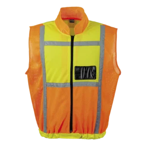 Hi-Viz Two-Tone Sleeveless Reflective Safety Jacket - Orange/Lime
