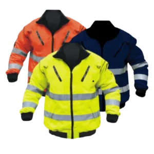 Pioneer Hi-Viz Reflective Bunny/Bomber Jacket c/w Zip-Off Sleeves