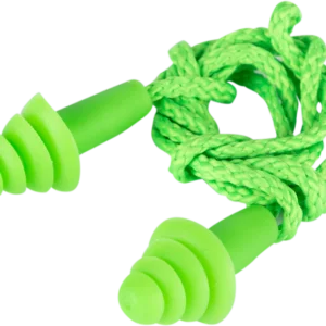 Tri Flange Reusable Corded Silicone Earplug - Box of 100