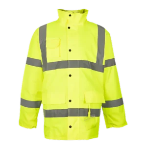 Hi-Viz Reflective Safety Parka Jacket - Lime