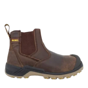 Rebel Crazy Horse Safety Boot - STC - Brown
