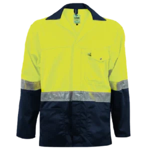 Two-Tone Polycotton Conti Jacket - Navy/Lime