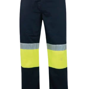 Two-Tone Polycotton Conti Trouser - Navy/Lime