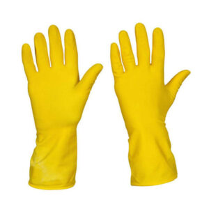Yellow Rubber Household Gloves (Pair)